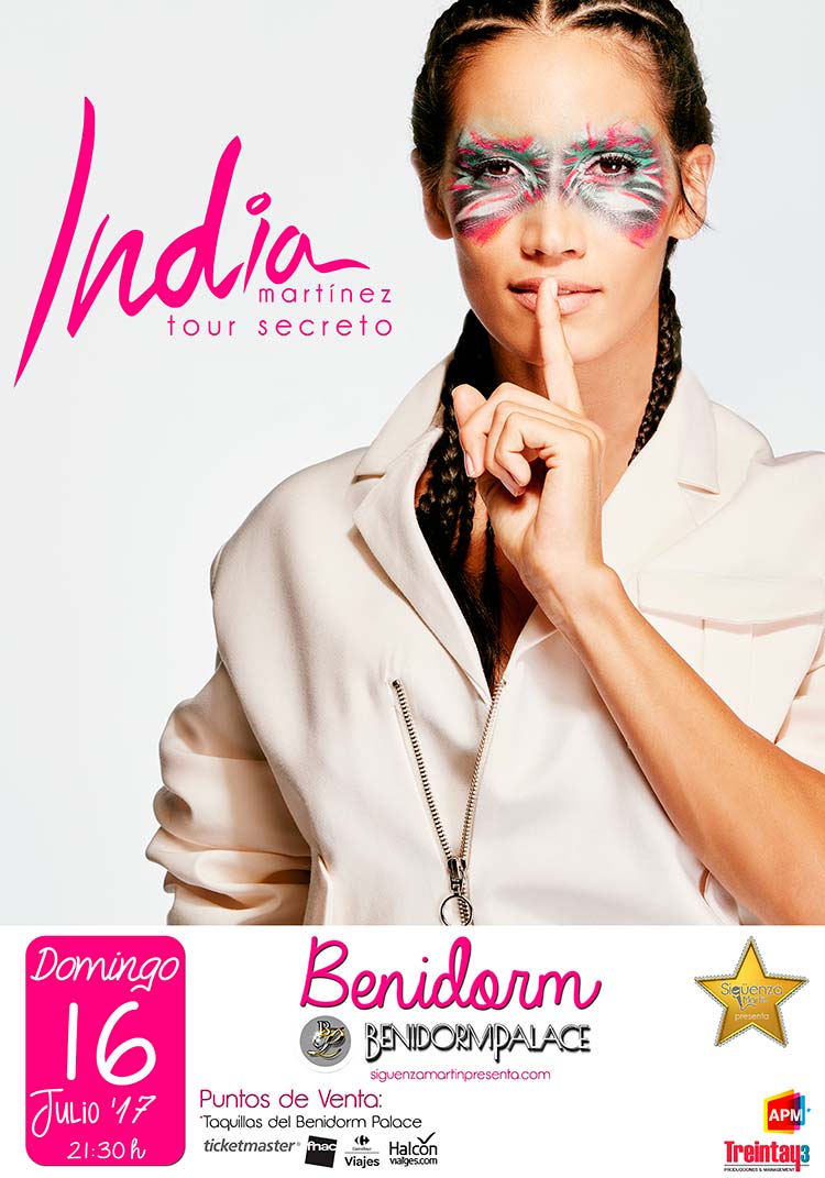 Cartel Benidorm India Martnez 2 750